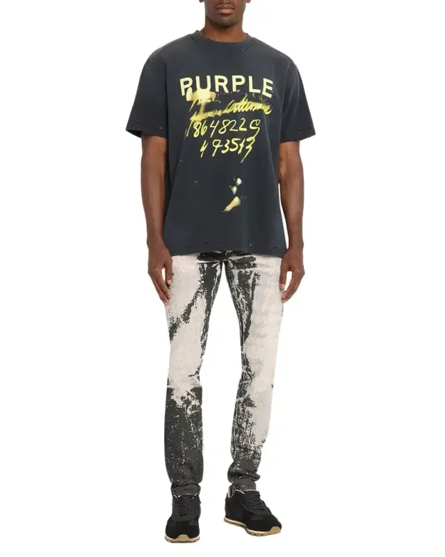 Men 's ogo Abstract-Print Distressed Cotton T-Shirt Men 's ogo Abstract-Print Distressed Cotton T-Shirt