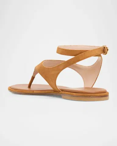 Stuart Weitzman Marley Suede Flat Thong Sandals | Thumbnail 3 Stuart Weitzman Marley Suede Flat Thong Sandals | Thumbnail 3