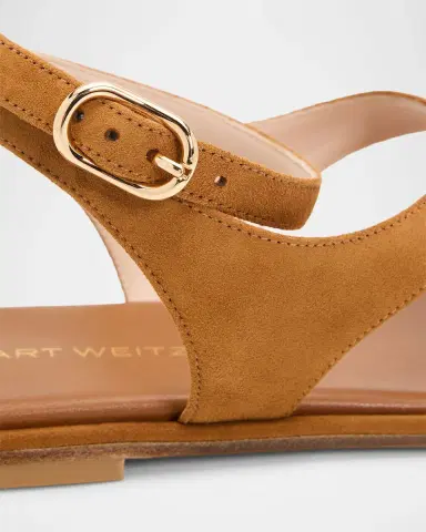 Stuart Weitzman Marley Suede Flat Thong Sandals | Thumbnail 4 Stuart Weitzman Marley Suede Flat Thong Sandals | Thumbnail 4