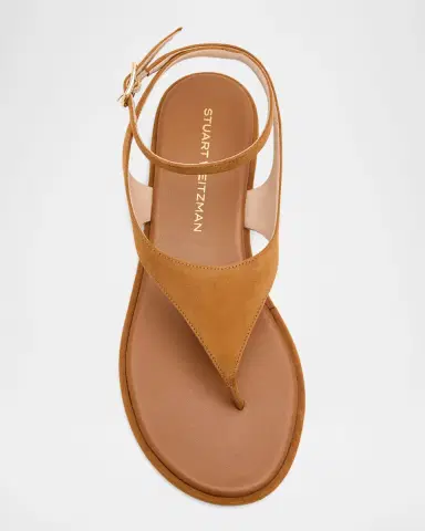 Stuart Weitzman Marley Suede Flat Thong Sandals | Thumbnail 5 Stuart Weitzman Marley Suede Flat Thong Sandals | Thumbnail 5