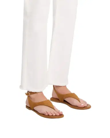 Stuart Weitzman Marley Suede Flat Thong Sandals | Thumbnail 1 Stuart Weitzman Marley Suede Flat Thong Sandals | Thumbnail 1
