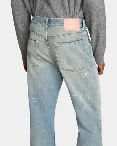 Acne Studios Men's Trafalgar Paint Splatter Straight-Leg Jeans | Thumbnail 4 Acne Studios Men's Trafalgar Paint Splatter Straight-Leg Jeans | Thumbnail 4