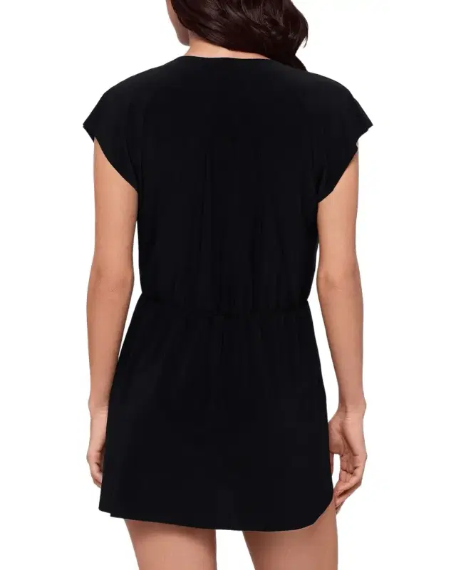 Lace-Up Mini Dress Coverup Lace-Up Mini Dress Coverup