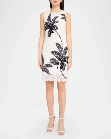 Kobi Halperin Maren Sleeveless Palm Leaf-Print Lace Dress | Thumbnail 2