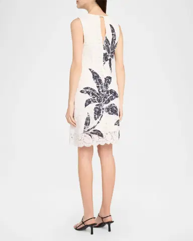 Kobi Halperin Maren Sleeveless Palm Leaf-Print Lace Dress | Thumbnail 3