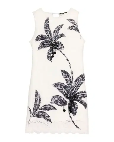 Kobi Halperin Maren Sleeveless Palm Leaf-Print Lace Dress | Thumbnail 1