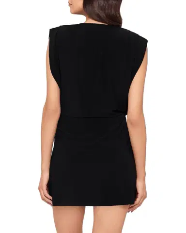 Magicsuit Surplice Plunge Mini Dress Coverup | Thumbnail 1