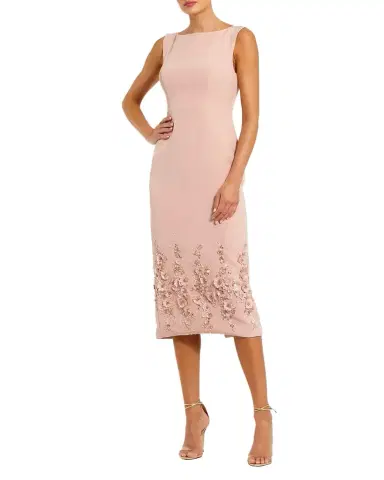 Mac Duggal Petite Sleeveless Embellished Sheath Midi Dress | Thumbnail 1 Mac Duggal Petite Sleeveless Embellished Sheath Midi Dress | Thumbnail 1