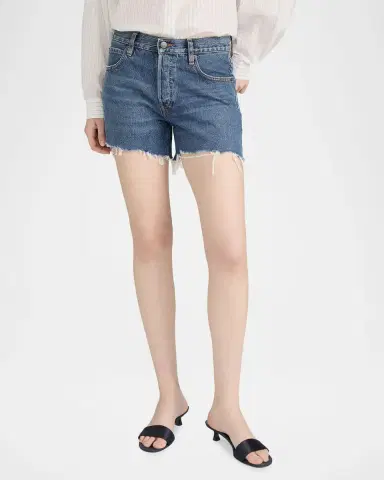 FRAME The Long Hand Denim Shorts | Thumbnail 3 FRAME The Long Hand Denim Shorts | Thumbnail 3