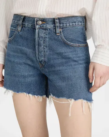 FRAME The Long Hand Denim Shorts | Thumbnail 4 FRAME The Long Hand Denim Shorts | Thumbnail 4