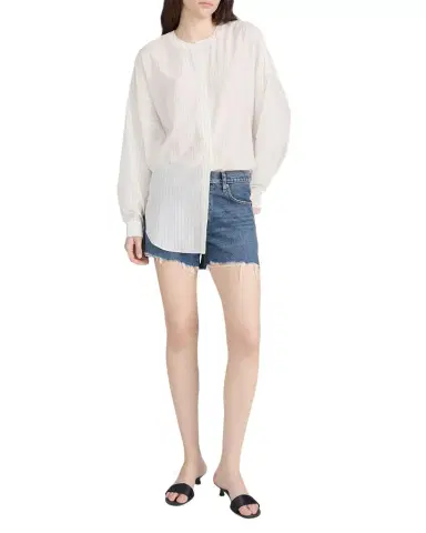 FRAME The Long Hand Denim Shorts | Thumbnail 1 FRAME The Long Hand Denim Shorts | Thumbnail 1