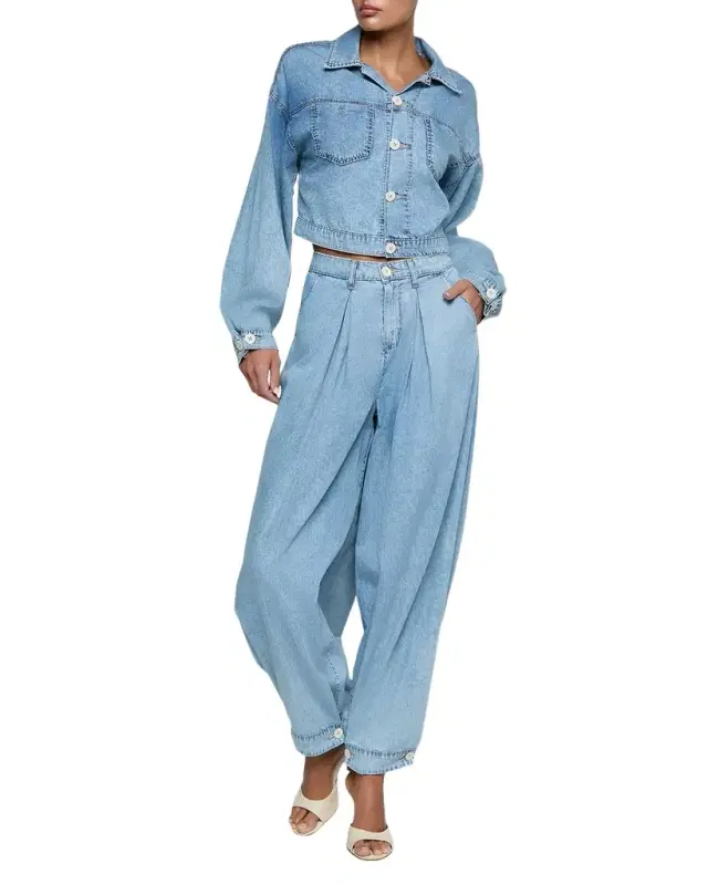 L 'Agence Elias High-Rise Convertible Bubble Jeans