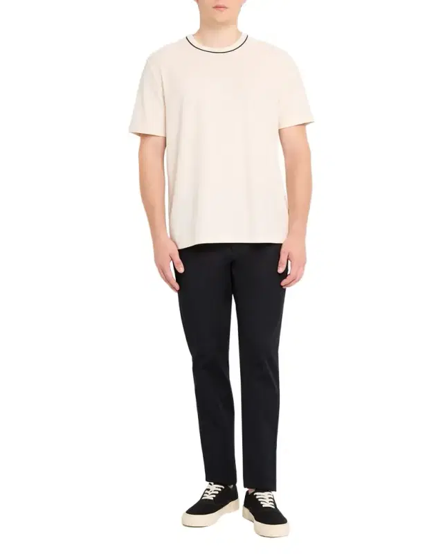 Vince Men 's Pima Cotton Pique Tipped Crewneck T-Shirt