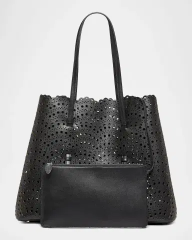 Alaïa Mina 37 Large Perforated Leather Tote Bag | Thumbnail 6 Alaïa Mina 37 Large Perforated Leather Tote Bag | Thumbnail 6