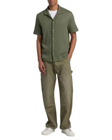 Vince Men 's Pointelle Short-Sleeve Shirt | Thumbnail 1