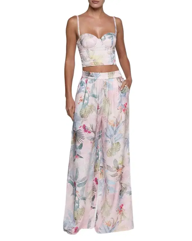 Sonya Palm Bralette Top