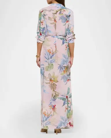 L'AGENCE Cameron Palm Maxi Shirtdress | Thumbnail 2 L'AGENCE Cameron Palm Maxi Shirtdress | Thumbnail 2
