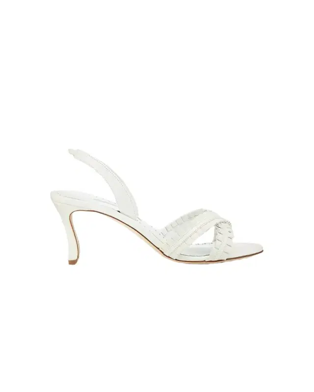 Manolo Blahnik 70mm Volusan Leather Slingback Pumps