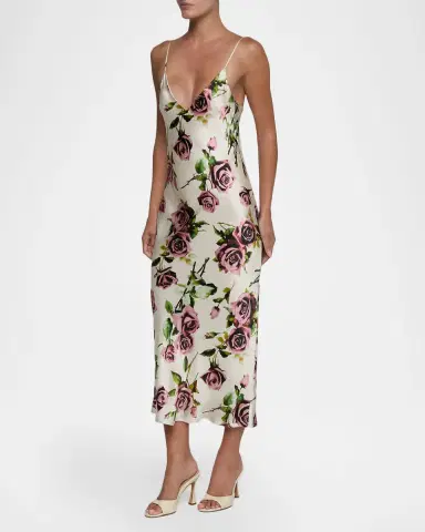 L'Agence Seridie Silk Floral Slip Dress | Thumbnail 3 L'Agence Seridie Silk Floral Slip Dress | Thumbnail 3