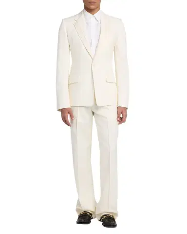 Alexander McQueen Men's Cotton Stripe-Cuff Sport Shirt | Thumbnail 1