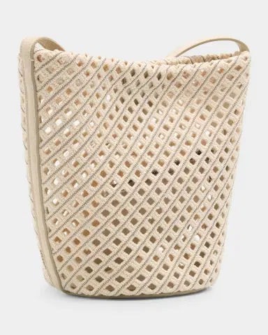 Brunello Cucinelli Monili-Trim Cotton Net Crossbody Pouch Bag | Thumbnail 2 Brunello Cucinelli Monili-Trim Cotton Net Crossbody Pouch Bag | Thumbnail 2