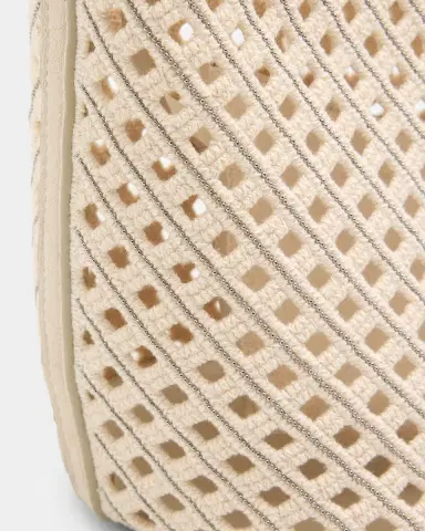 Brunello Cucinelli Monili-Trim Cotton Net Crossbody Pouch Bag | Thumbnail 4 Brunello Cucinelli Monili-Trim Cotton Net Crossbody Pouch Bag | Thumbnail 4