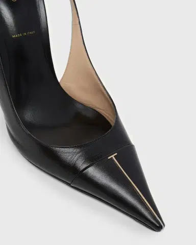 Tom Ford 85mm Shiny Kid Leather Slingback Pumps | Thumbnail 4
