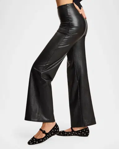 Commando Faux Leather Wide-Leg Pants | Thumbnail 3 Commando Faux Leather Wide-Leg Pants | Thumbnail 3