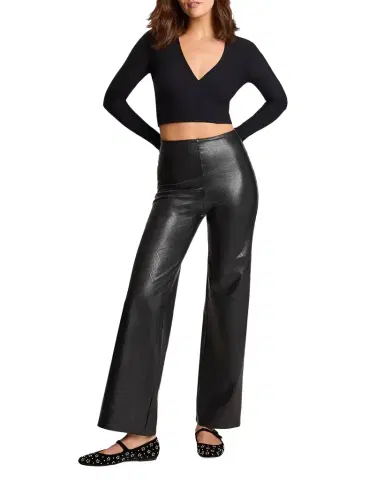 Commando Faux Leather Wide-Leg Pants | Thumbnail 1 Commando Faux Leather Wide-Leg Pants | Thumbnail 1