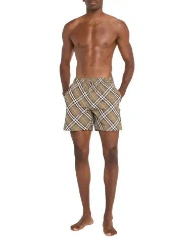 Burberry Men's Signature Check Swim Trunks | Thumbnail 1