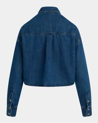 Favorite Daughter The Crop Ex-Boyfriend Cotton Shirt | Thumbnail 4