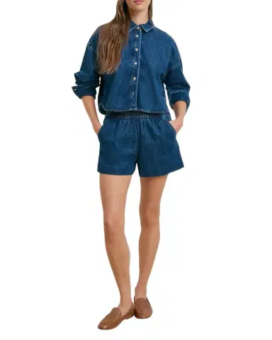 Favorite Daughter The Crop Ex-Boyfriend Cotton Shirt | Thumbnail 1