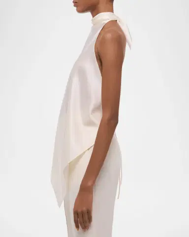 Helmut Lang Silk Tie Scarf Top | Thumbnail 5