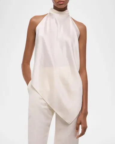 Helmut Lang Silk Tie Scarf Top | Thumbnail 6