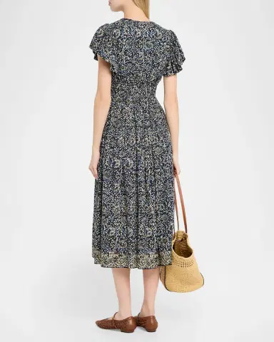 Ulla Johnson Lyria Printed Cotton Midi Dress | Thumbnail 2 Ulla Johnson Lyria Printed Cotton Midi Dress | Thumbnail 2