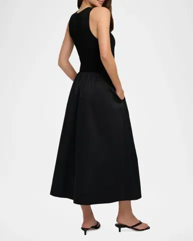 Favorite Daughter The Lennon Sleeveless Knit and Poplin Maxi Dress | Thumbnail 2