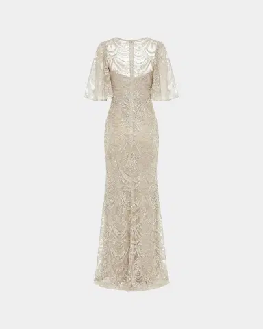 Mac Duggal Sequin-Embellished Column Gown | Thumbnail 4 Mac Duggal Sequin-Embellished Column Gown | Thumbnail 4