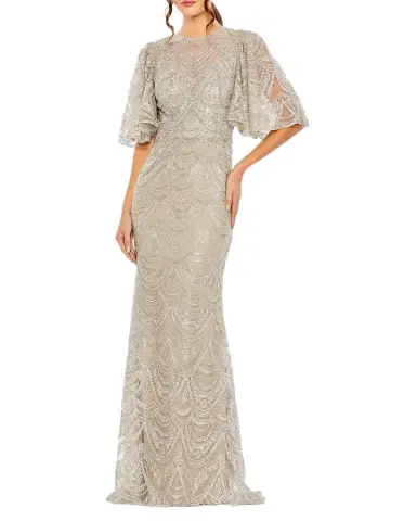Mac Duggal Sequin-Embellished Column Gown | Thumbnail 1 Mac Duggal Sequin-Embellished Column Gown | Thumbnail 1