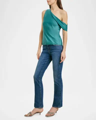 Favorite Daughter The Side Note One-Shoulder Satin Top | Thumbnail 3 Favorite Daughter The Side Note One-Shoulder Satin Top | Thumbnail 3