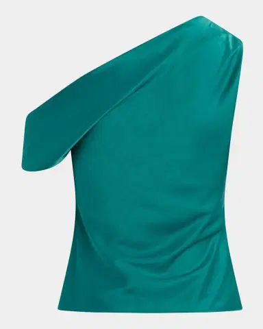 Favorite Daughter The Side Note One-Shoulder Satin Top | Thumbnail 4 Favorite Daughter The Side Note One-Shoulder Satin Top | Thumbnail 4