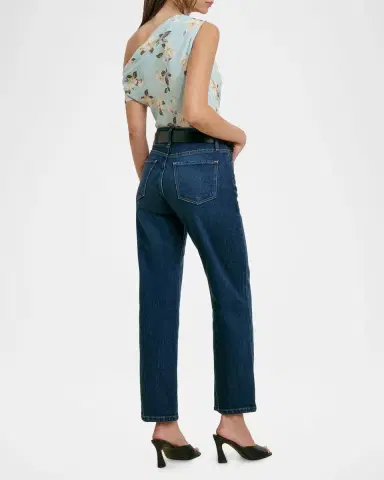 Favorite Daughter The Dot Mid-Rise Straight Denim Jeans | Thumbnail 2 Favorite Daughter The Dot Mid-Rise Straight Denim Jeans | Thumbnail 2