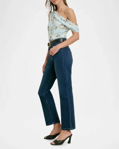 Favorite Daughter The Dot Mid-Rise Straight Denim Jeans | Thumbnail 3 Favorite Daughter The Dot Mid-Rise Straight Denim Jeans | Thumbnail 3
