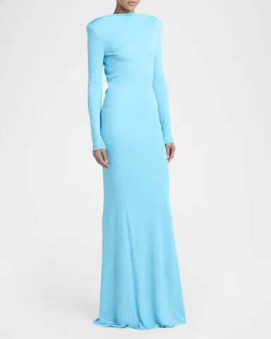 Tom Ford Crepe Jersey Cut-Out Back Gown | Thumbnail 3 Tom Ford Crepe Jersey Cut-Out Back Gown | Thumbnail 3