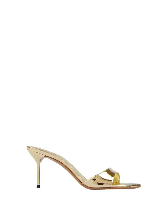 Paris Texas 70mm Lidia Metallic Leather Mules