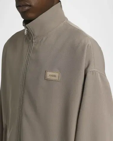 AMIRI Men's Logo Patch Full-Zip Blouson | Thumbnail 4 AMIRI Men's Logo Patch Full-Zip Blouson | Thumbnail 4