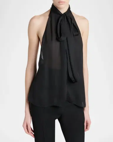 Tom Ford Sheer Silk Halter Top | Thumbnail 2