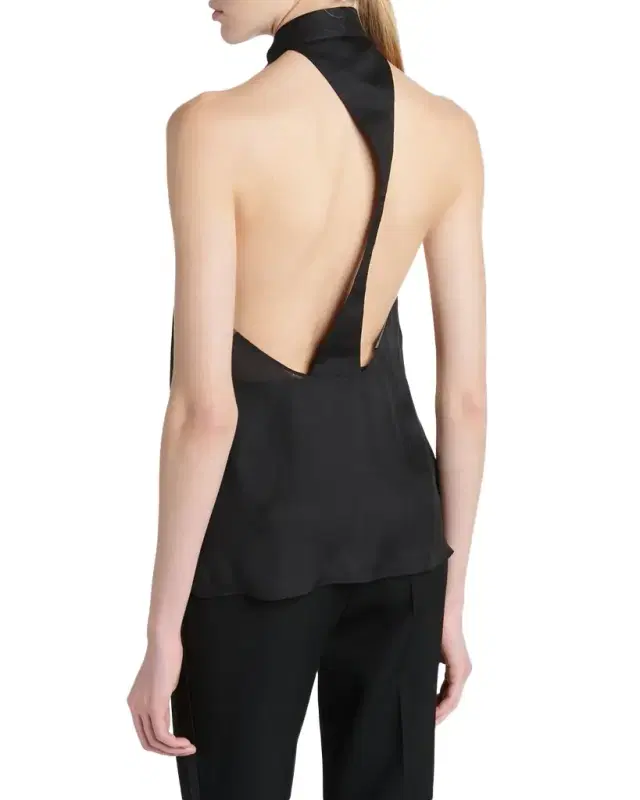 TOM FORD Sheer Silk Halter Top