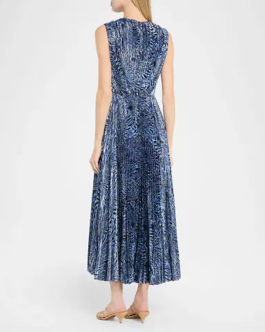 Ulla Johnson Malin Pleated Satin Midi Dress | Thumbnail 2 Ulla Johnson Malin Pleated Satin Midi Dress | Thumbnail 2