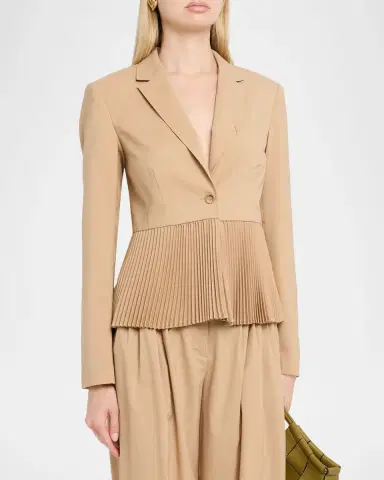 Ulla Johnson Greta Pleated Blazer | Thumbnail 3 Ulla Johnson Greta Pleated Blazer | Thumbnail 3