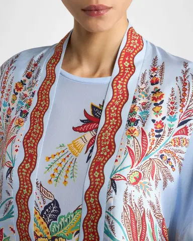 Etro Kesa Multicolor Silk Kaftan Jacket | Thumbnail 3 Etro Kesa Multicolor Silk Kaftan Jacket | Thumbnail 3